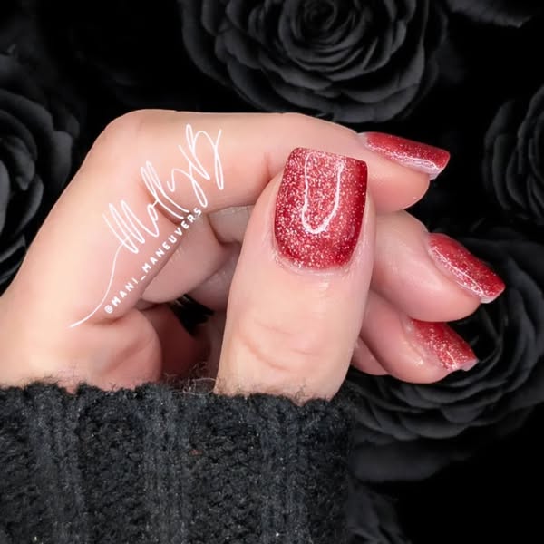Love Affair Glittery Cat Eye Mani - HEMA, HPMA, TPO Free
