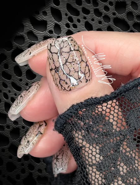 Abstract Lace Gels - Black or White - Clear Base - 2 Part System - HEMA, HPMA, TPO Free