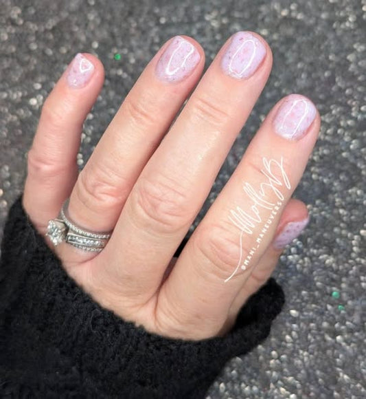 Glam - Rubber Base Gels with Flakes Mani - HEMA, HPMA, TPO Free