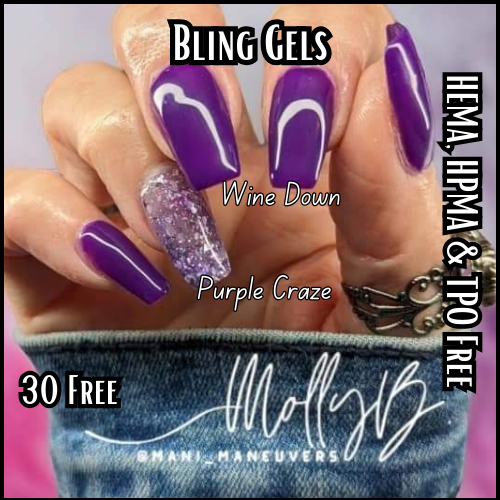 Purple Gels - Venus, Lavish Lavender, Wine Down, Scandal - HEMA, HPMA, TPO Free