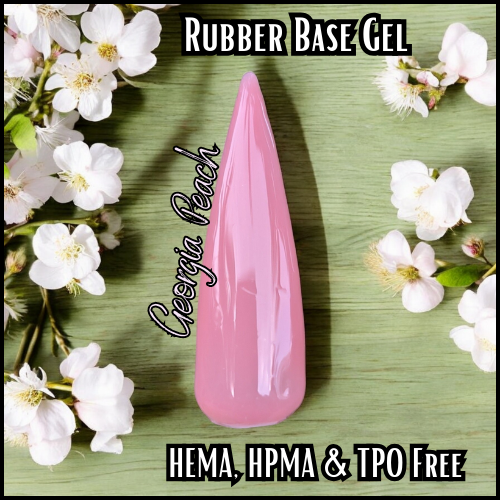 Georgia Peach Rubber Base Gel & Glass Soul Glitter Fantasy Flake Glitter Gel - HEMA, HPMA, TPO Free