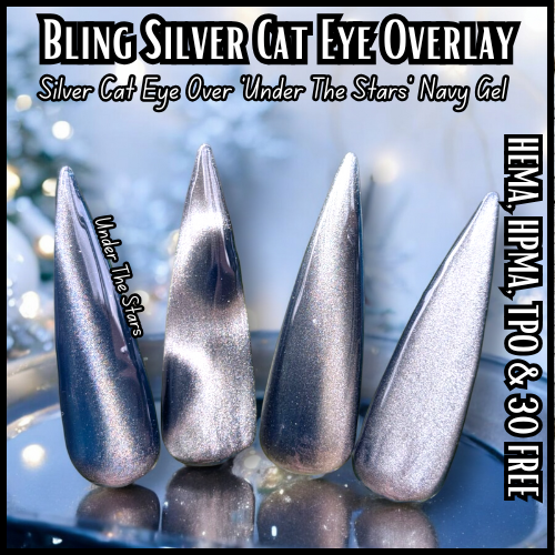Silver Cat Eye Overlay - Under the Stars - HEMA, HPMA, TPO Free
