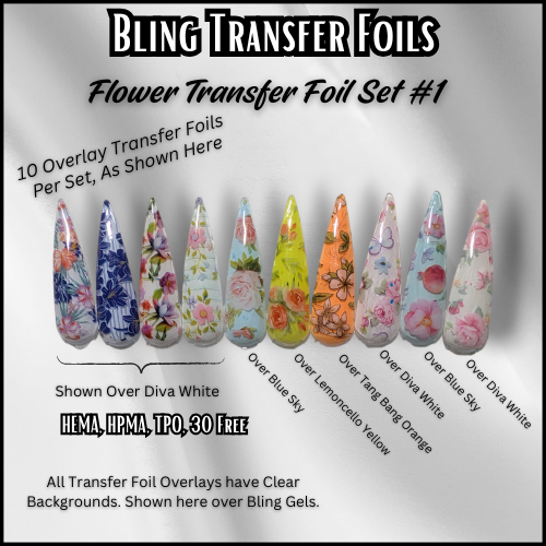 Flower Transfer Foil Overlay Set #1
