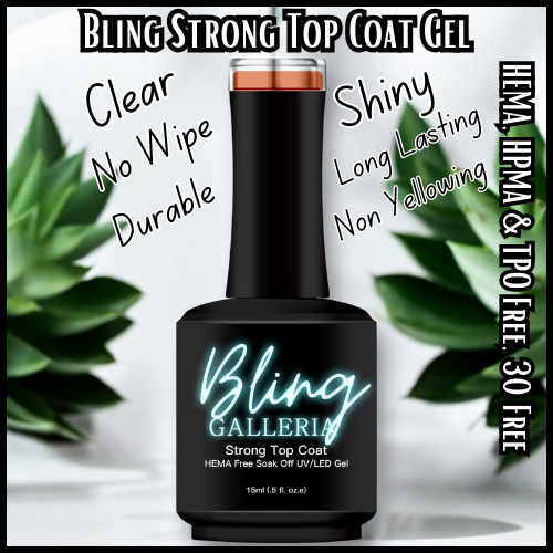 Strong Top Coat (No Wipe) - Clear - HEMA, HPMA, TPO Free