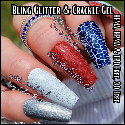 Crackle Gels - Red, Blue, Black & White - HEMA, HPMA, TPO Free