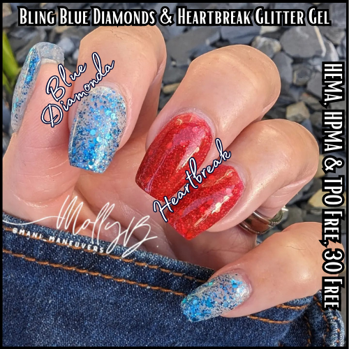 Heartbreak Red Glitter Gel - HEMA, HPMA, TPO Free
