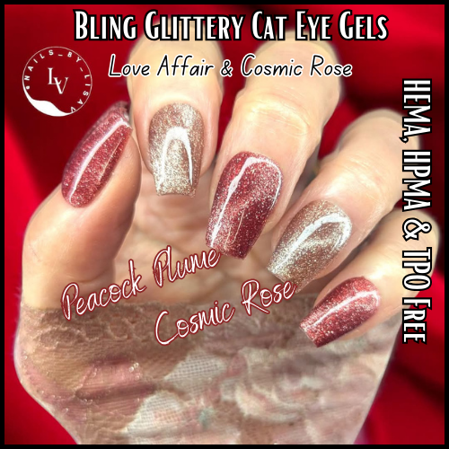 Cosmic Rose Glittery Cat Eye - HEMA, HPMA, TPO Free