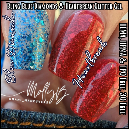 Heartbreak Red Glitter Gel - HEMA, HPMA, TPO Free