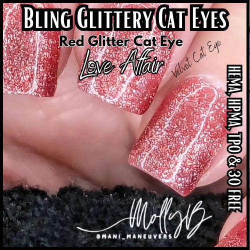 Love Affair Glittery Cat Eye Mani - HEMA, HPMA, TPO Free