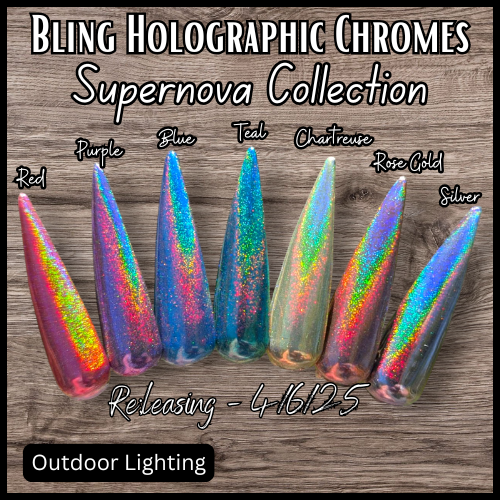 Pink Holographic Supernova CHROME Powder