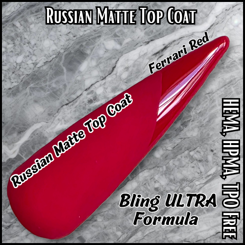 ULTRA Russian Matte Top Coat - Powder Resistant - HEMA, HPMA, TPO Free