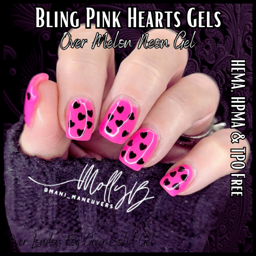 Heart Gels - Red, Pink, White, Black - HEMA, HPMA, TPO Free