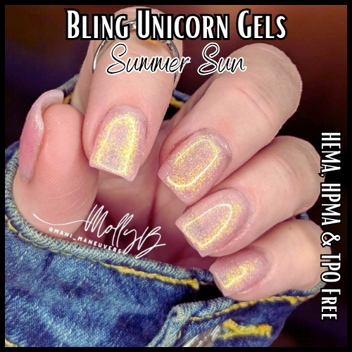 Summer Sun Unicorn Gel Mani - HEMA, HPMA, TPO Free