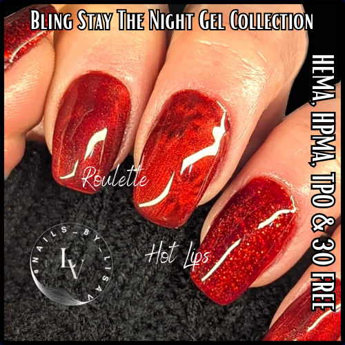 Hot Lips Red Glitter Gel - HEMA HPMA TPO Free