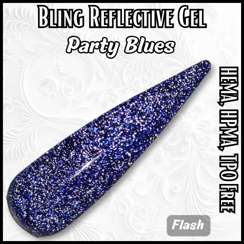 Party Blues Blue Reflective Gel - HEMA, HPMA, TPO Free