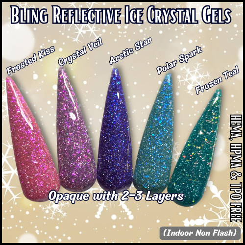 Polar Spark Reflective Iridescent Holographic Gel - HEMA, HPMA, TPO Free
