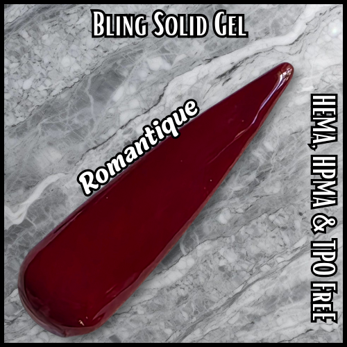Decadence Romantique Red Solid; Red Alert Red Glitter Gel - HEMA HPMA TPO Free