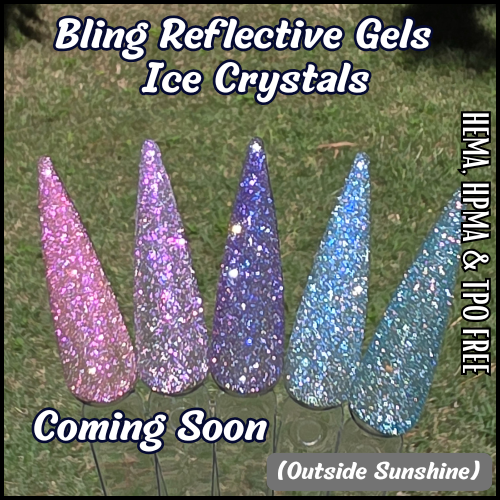 Frozen Teal & Crystal Veil Reflective Iridescent Holographic Gel - HEMA, HPMA, TPO Free