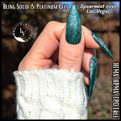 Las Vegas Solid Gel With Spearmint Platinum Gel Overlay - HEMA HPMA TPO Free