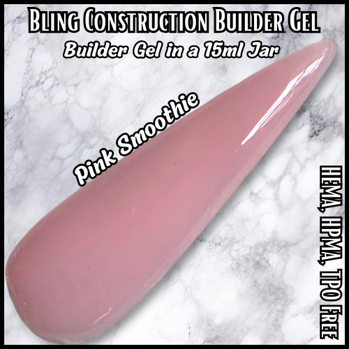 ULTRA Pink Smoothie Construction Builder Gel - 15 ml Jar - HEMA, HPMA, TPO Free