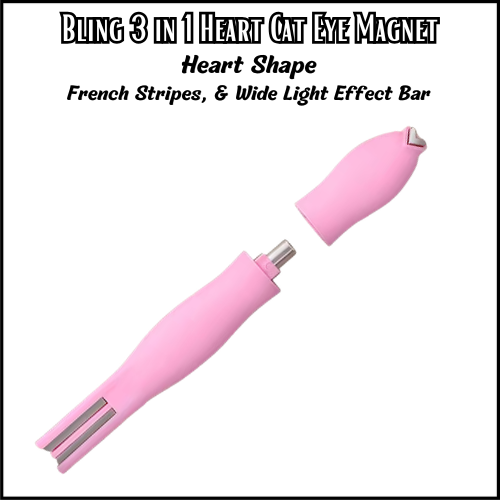 3 in 1 Easy HEART Shape Magnet, French Stripes, & Wide Light Effect STRONG Cat Eye Magnet