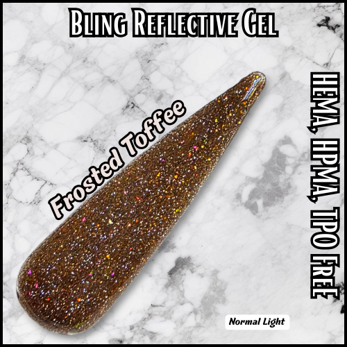 Frosted Toffee Reflective Glitter Gel - HEMA, HPMA, TPO Free