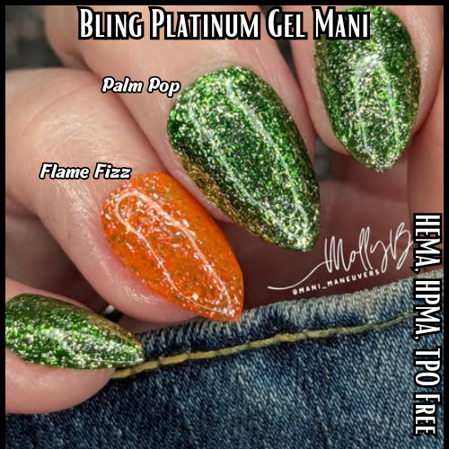 ULTRA Flame Fizz & Palm Pop Platinum Gel Mani - HEMA, HPMA, TPO Free