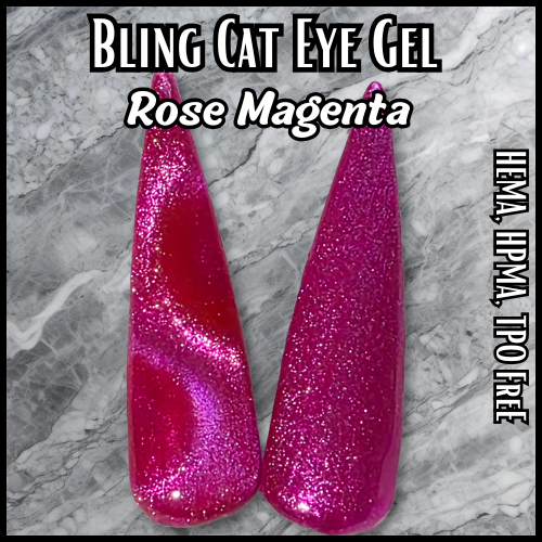 Rose Magenta Neon Cat Eye Gel - HEMA, HPMA, TPO Free