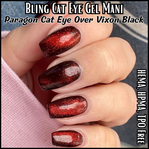 ULTRA Paragon Red Shimmer Cat Eye - HEMA, HPMA, TPO Free