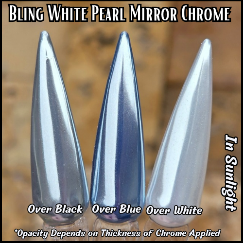 White Pearl Translucent Mirror CHROME Powder