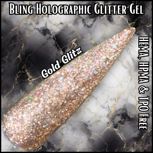 ULTRA Ferrari Red Solid Color Gel - Original Mocha Cream Solid Color & Gold Glitz Glitter Gels - HEMA, HPMA, TPO Free