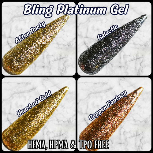 Galactic Platinum Fine Glitter Gel - HEMA HPMA TPO Free