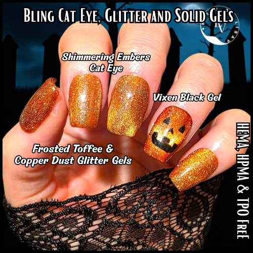 Metallic Cat Eye Gels - Ice Queen, Shimmering Embers, Fashionably Latte, Chocolate Cosmos, Espresso Martini - HEMA, HPMA, TPO Free