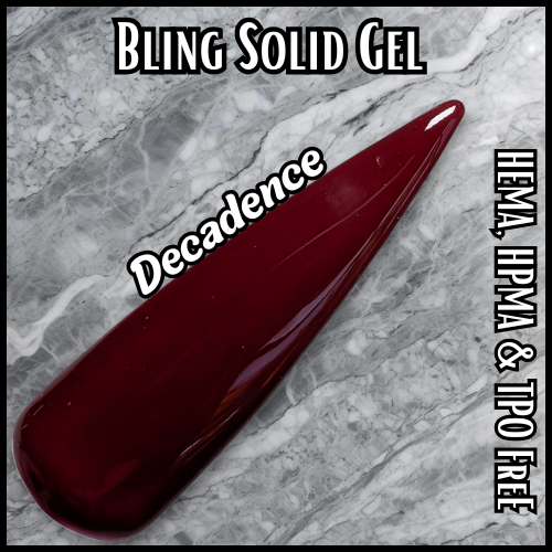 Decadence Romantique Red Solid; Red Alert Red Glitter Gel - HEMA HPMA TPO Free