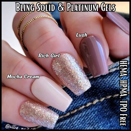 Rich Girl Platinum Fine Glitter Gel - HEMA HPMA TPO Free