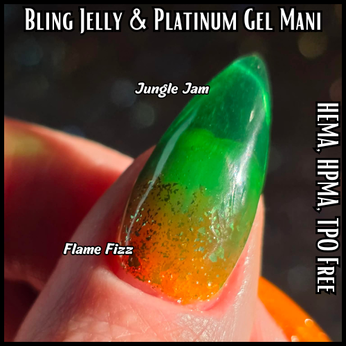 Jungle Jam Jelly, ULTRA Flame Fizz & ULTRA Palm Pop Platinum Gel Mani - HEMA, HPMA, TPO Free