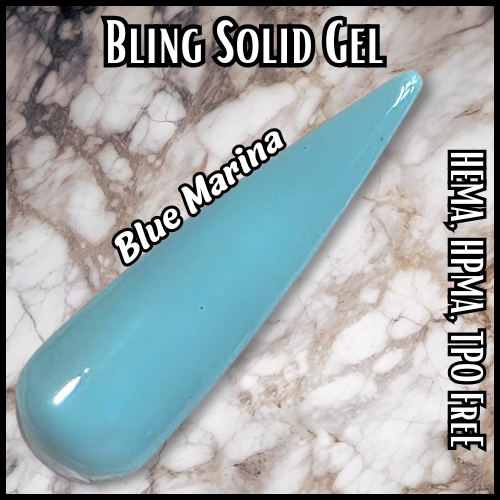 Blue Marina Solid Color Gel - HEMA, HPMA, TPO Free