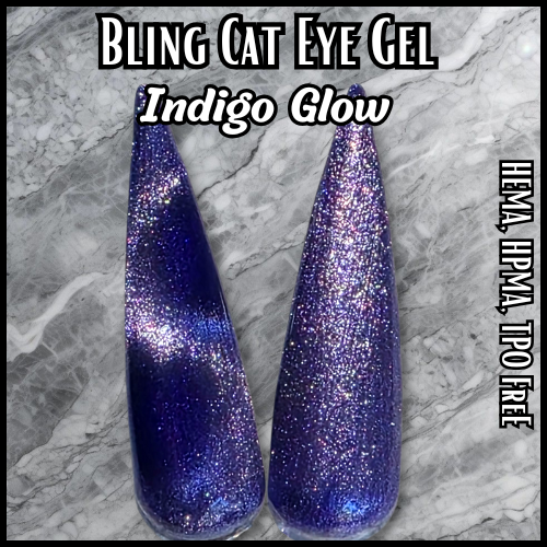 Indigo Glow Neon Cat Eye Gel - HEMA, HPMA, TPO Free