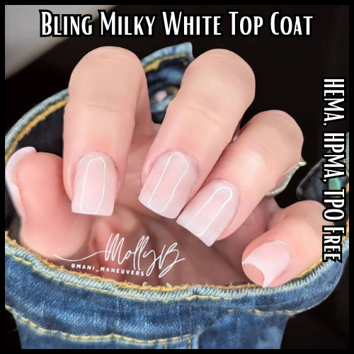White Milky Top Coat (No Wipe) - HEMA, HPMA, TPO Free