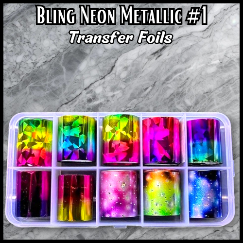 Neon Metallic #1 Transfer Foils Overlay Set