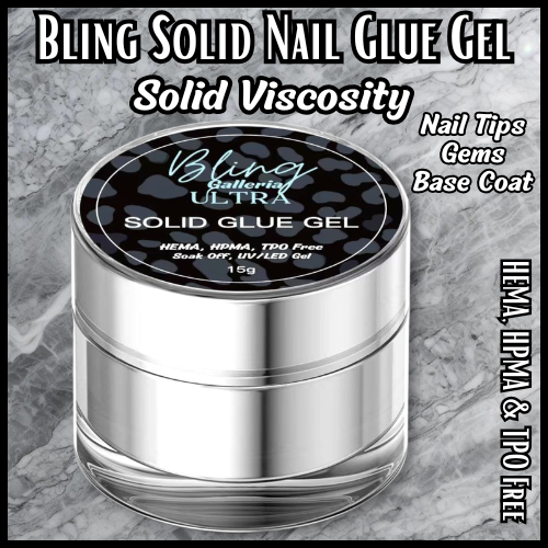 ULTRA Solid Nail Glue Gel in a Jar - 15ml - Solid Viscosity - HEMA, HPMA, TPO Free