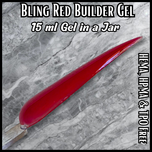 ULTRA Red Builder Gel, 15 ml Jar- HEMA, HPMA, TPO Free