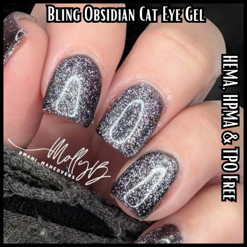 Obsidian Glittery Cat Eye Gel - HEMA, HPMA, TPO Free