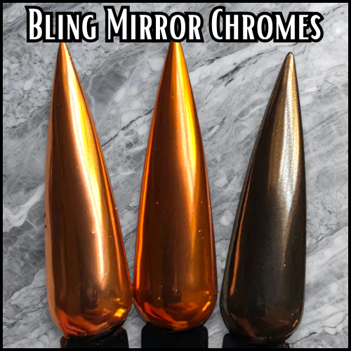 Molten Copper, Golden Inferno, Blackened Gold Copper Brown Mirror CHROME Powder