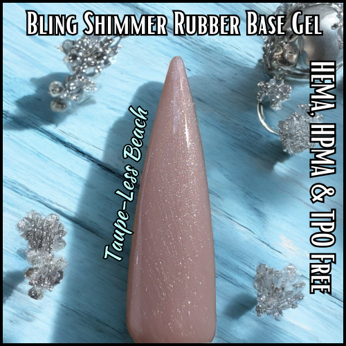 ULTRA Taupe-Less Beach Rubber Base Gel With ULTRA Rainbow Silver Cat Eye Overlay Gel Polish Mani - HEMA, HPMA, TPO Free