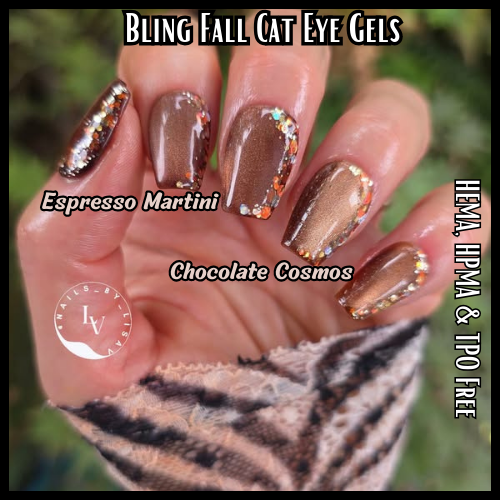 Metallic Cat Eye Gels - Ice Queen, Shimmering Embers, Fashionably Latte, Chocolate Cosmos, Espresso Martini - HEMA, HPMA, TPO Free
