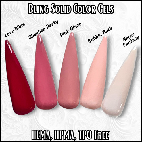 ULTRA Slumber Party, Pink Glaze, Bubble Bath, Sheer Fantasy Solid Color Gel Mani - HEMA HPMA TPO Free
