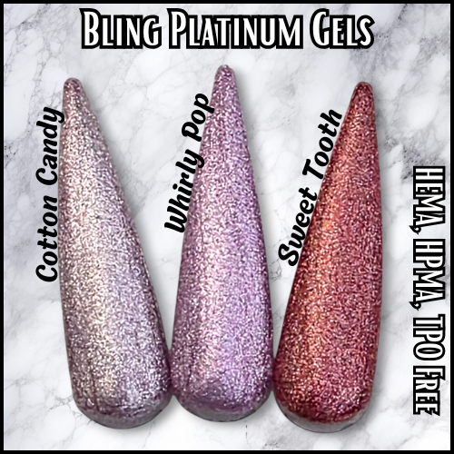ULTRA Cotton Candy Platinum Fine Glitter Gel - HEMA HPMA TPO Free