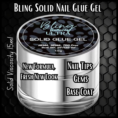 ULTRA Solid Nail Glue Gel in a Jar - 15ml - Solid Viscosity - HEMA, HPMA, TPO Free