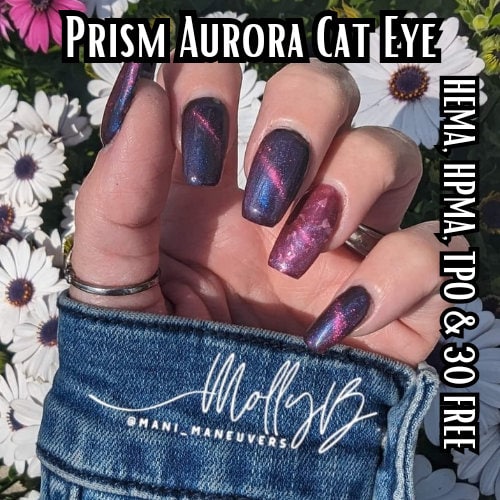 Prism Cat Eye Aurora Pearl Gel Polish | HEMA, HPMA, TPO, 30 Free uv/led | 15ml Bottle | Soak Off | Gel Nail